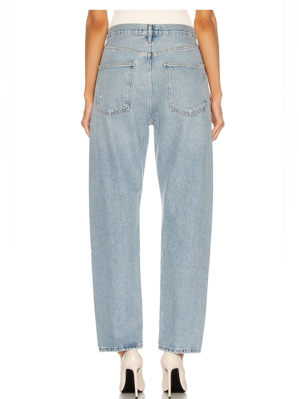 AGOLDE 90's Mid Rise Loose Fit Jeans in Snapshot Light Wash Size 25